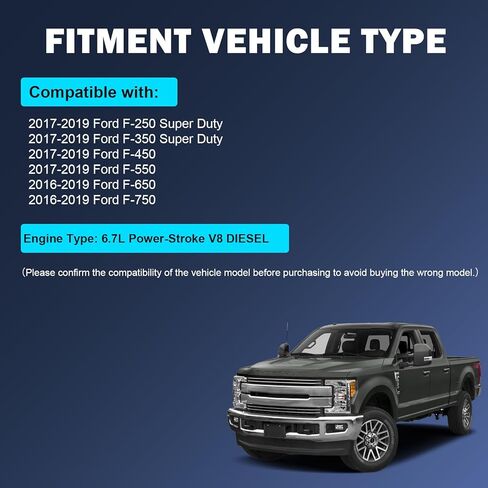 FC3Z-6A785-F Air Oil Separator Assembly Compatible with Ford F250 F350 F450 F550 Super Duty F650 F750 2017-2019 6.7L Powerstroke Diesel PCV CCV Vent Valve Engine Crankcase in Saudi Arabia