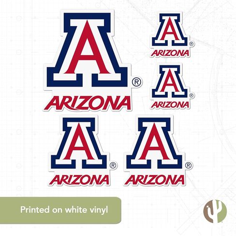 Desert Cactus University of Arizona Sticker UA Wildcats Stickers Vinyl Decals Laptop Water Bottle Car Scrapbook T3 (Type 3-4) in Saudi Arabia