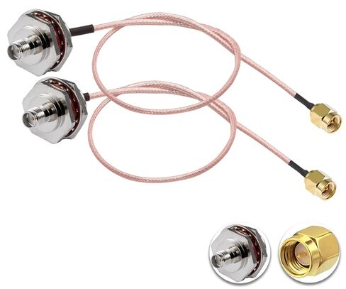 2 قطعة SMA كابل SMA ذكر إلى SMA أنثى صندوق مقاوم للماء M16 6 "/15 سنتيمتر RG316 RF كابل محوري منخفض الخسارة لجهاز التوجيه هوائي إشارة محسن محول لاسلكي in Saudi Arabia