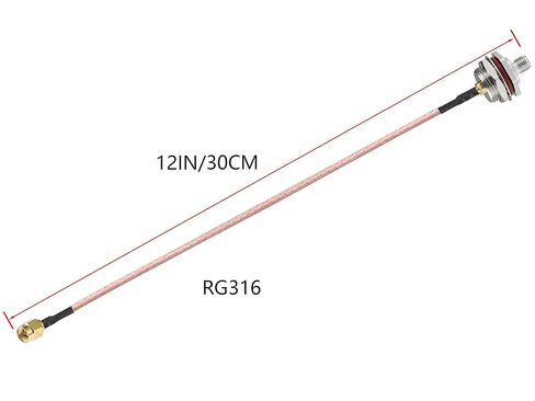 2 قطعة SMA كابل SMA ذكر إلى SMA أنثى صندوق مقاوم للماء M16 6 "/15 سنتيمتر RG316 RF كابل محوري منخفض الخسارة لجهاز التوجيه هوائي إشارة محسن محول لاسلكي in Saudi Arabia