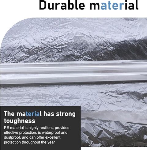 4 PCS Disposable Car Covers, 11.48Ft x 19.69Ft Clear Plastic Car Covers, Rainproof Dustproof Garage Covers with Elastic Band, Universal Protective Accessories for Most Cars (Transparent#M) in Saudi Arabia