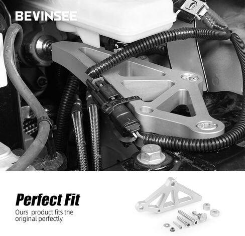 Bevinsee Brake Master Cylinder Brace Compatible with Tesla Model 3 LHD RWD AWD 2017-2023 Silver in Kuwait