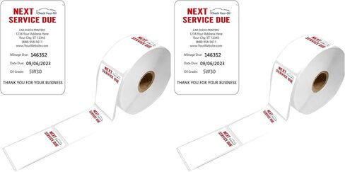 Oil Change Thermal Label Printer Check Your Oil Thermal Stickers 1.5×2.5 Inch Next Service Thermal Printer for Car Oil Change Reminder(Pack-500) in Kuwait