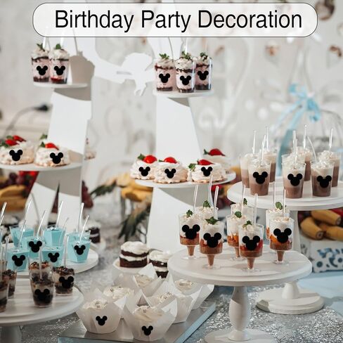 120pcs Cartoon Mouse Head Stickers 2.5 x 2.05Inch Vinyl Chalkboard Sticker,PVC Blackboard Wall Decals for Decorations Gift,Cup Tags,Party,Cute Animal Wall Art Easy Removable in Kuwait