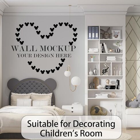 120pcs Cartoon Mouse Head Stickers 2.5 x 2.05Inch Vinyl Chalkboard Sticker,PVC Blackboard Wall Decals for Decorations Gift,Cup Tags,Party,Cute Animal Wall Art Easy Removable in Kuwait