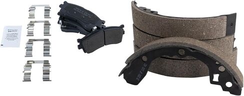 Front and Rear Brake Pad Set Semi Metallic Compatible with 2004-2005 Kia Rio in Saudi Arabia