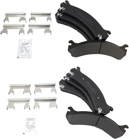 Brake Pads Semi-Metallic Compatible with 2001-2006 Chevrolet Silverado 3500 2007 Silverado 3500 Classic 2007-2010 Silverado 3500 HD GMC Sierra 3500 Sierra 3500 Classic Sierra 3500 HD in Saudi Arabia