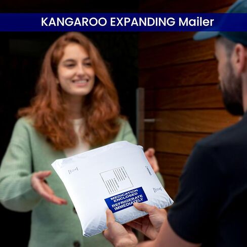 Insulated Mailers for Cold Shipping - Kangaroo Expanding Mailer - 14" x 18" x 1 3/8" - Bulk 24 Count - Insulated Sealed Clasp Envelopes for Medicine, Food, Perishables in Saudi Arabia