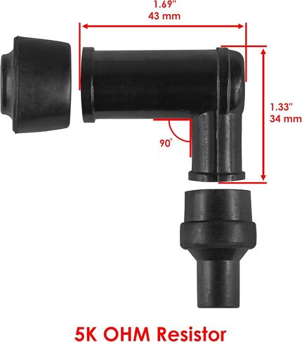 Caltric Ignition Coil with Spark Plug Cap Compatible with Yamaha TT-R90 TTR90 TTR90E 2000 2001 2002 2003-2007 in Saudi Arabia
