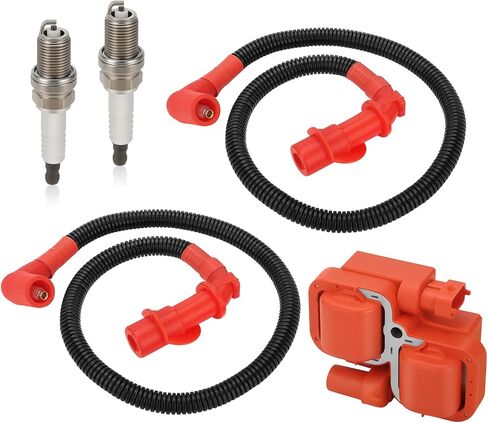 JAVIK Ignition Coil Spark Plug & Wire Cap For Polaris Ranger 700 800 2007-2010 Sportsman 800 700 2004-2014 O.E.M# 4010425 3021671 4011365 in Saudi Arabia