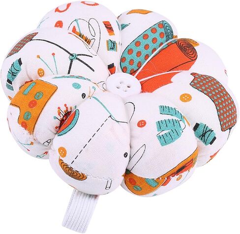 Pumpkin Fabric Sewing Needles Pin Cushion with Elastic Wrist Belt for DIY Craft Work (Number 2) in Saudi Arabia