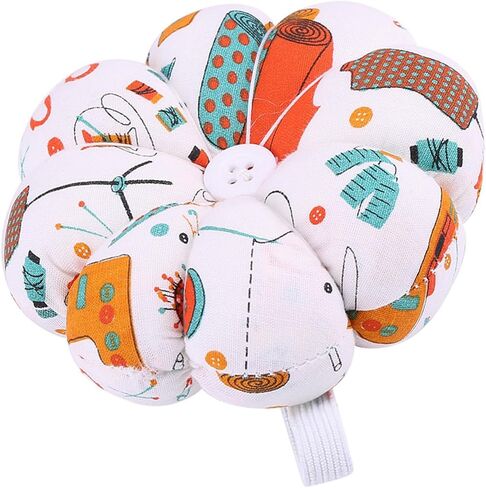 Pumpkin Fabric Sewing Needles Pin Cushion with Elastic Wrist Belt for DIY Craft Work (Number 2) in Saudi Arabia