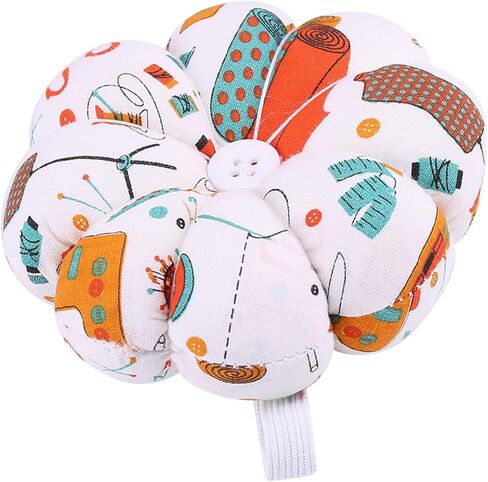Pumpkin Fabric Sewing Needles Pin Cushion with Elastic Wrist Belt for DIY Craft Work (Number 2) in Saudi Arabia