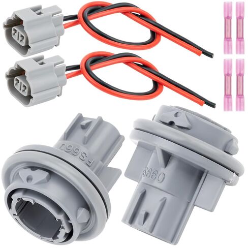Turn Signal Park Light Socket Holder with Wiring Harness for 2004-2009 Mazda3, Pigtail Connector Harness Replace OE S09A51064 2PCS in Saudi Arabia
