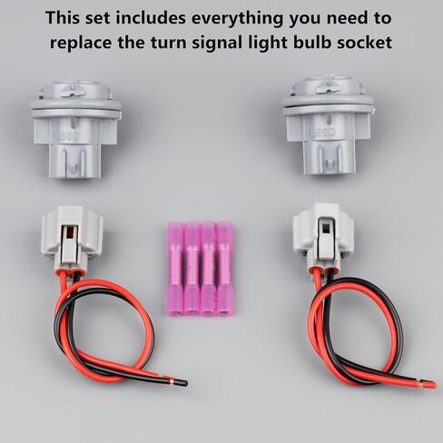 Turn Signal Park Light Socket Holder with Wiring Harness for 2004-2009 Mazda3, Pigtail Connector Harness Replace OE S09A51064 2PCS in Saudi Arabia