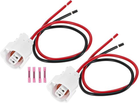 2 Set Side Marker Light Socket Wiring for Toyota Camry 2006-2011 No.90980-11156 Lamp Bulb Pigtail Connector Harness 4 Pcs Heat Shrink Terminal in Saudi Arabia