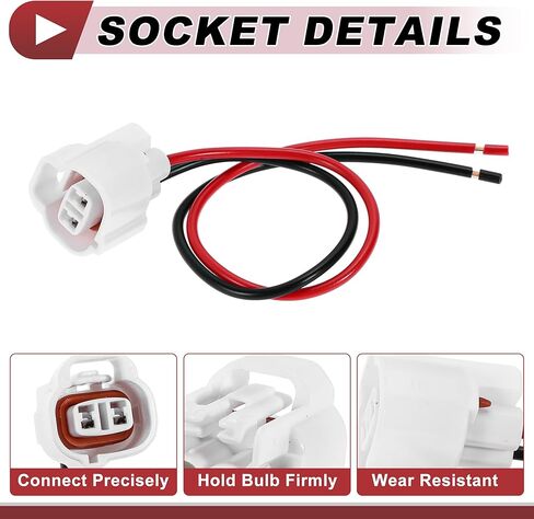 2 Set Side Marker Light Socket Wiring for Toyota Camry 2006-2011 No.90980-11156 Lamp Bulb Pigtail Connector Harness 4 Pcs Heat Shrink Terminal in Saudi Arabia