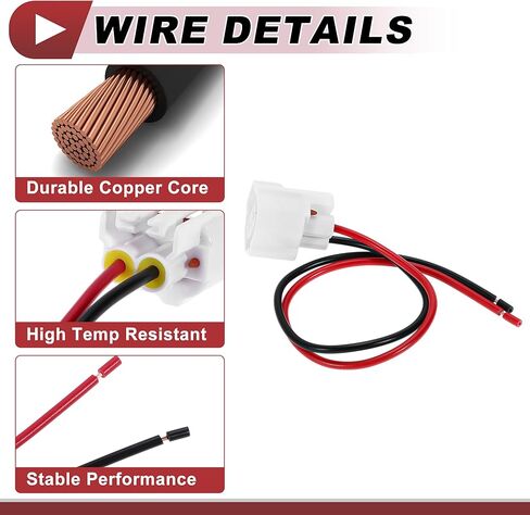 2 Set Side Marker Light Socket Wiring for Toyota Camry 2006-2011 No.90980-11156 Lamp Bulb Pigtail Connector Harness 4 Pcs Heat Shrink Terminal in Saudi Arabia