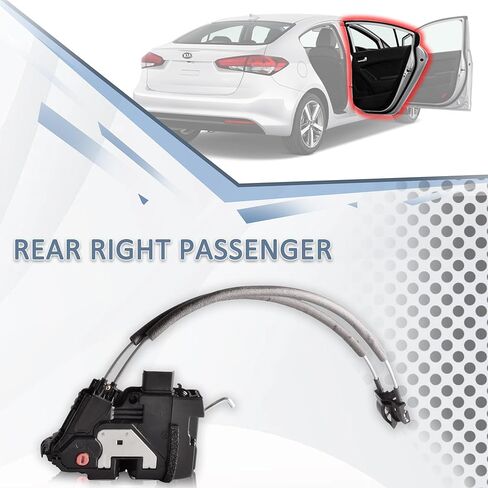 Rear Left Door Lock Actuator Assembly Compatible for 2014-2018 Kia Forte Door Latch Actuator, Replace# 81410-A7010 81410A7010 in Saudi Arabia