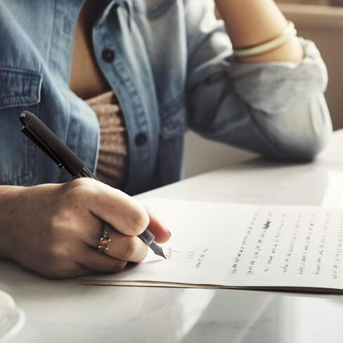أقلام حبر فارسيتي للاستعمال مرة واحدة، حبر أسود، 6 قطع؛ حزمة مع الحقيبة البلاستيكية القابلة لإعادة الاستخدام in Kuwait