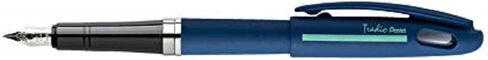 Pentel Tradio TRF99A-C, Sport Chic Range Fountain Pen Matte Black Body, Blue Refillable Ink midnight blue in Saudi Arabia