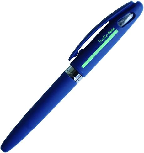 Pentel Tradio TRF99A-C, Sport Chic Range Fountain Pen Matte Black Body, Blue Refillable Ink midnight blue in Saudi Arabia