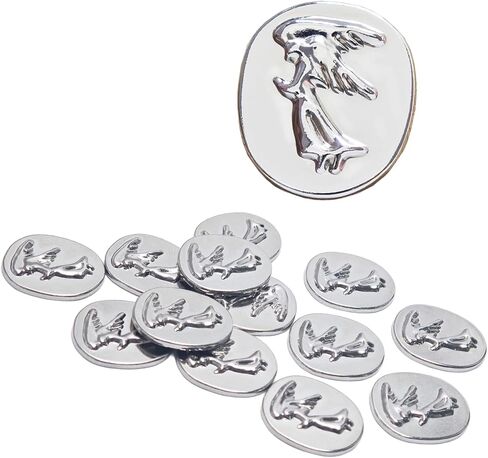 Silver Angel Coins (Pack of 20) - Pocket Angel Coin for Protection, Guardian Angel Prayer Coin, Perfect for Funerals, Worry Angels, and Challenge Coins, Angel Charm for Car, Pocket Token Gift in Saudi Arabia