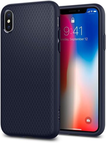 Spigen for iPhone 17 Case, Liquid Air [TPU Covered Camera Control] [No Magnet Ring] [Military-Grade Protection] - Navy Blue in Saudi Arabia