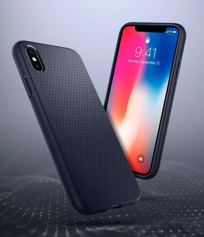 Spigen for iPhone 17 Case, Liquid Air [TPU Covered Camera Control] [No Magnet Ring] [Military-Grade Protection] - Navy Blue in Saudi Arabia