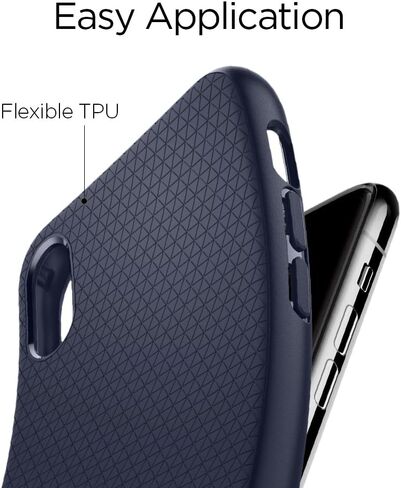 Spigen for iPhone 17 Case, Liquid Air [TPU Covered Camera Control] [No Magnet Ring] [Military-Grade Protection] - Navy Blue in Saudi Arabia