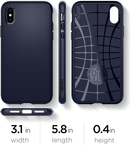 Spigen for iPhone 17 Case, Liquid Air [TPU Covered Camera Control] [No Magnet Ring] [Military-Grade Protection] - Navy Blue in Saudi Arabia