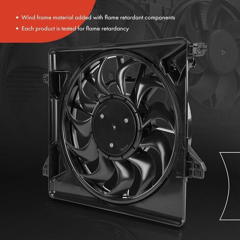 A-Premium Engine Radiator Cooling Fan Assembly with Brushless Motor Compatible with Select Kia Models - Sportage 2017-2022 2.0L, AWD - Replace# 25380D9800 in Saudi Arabia