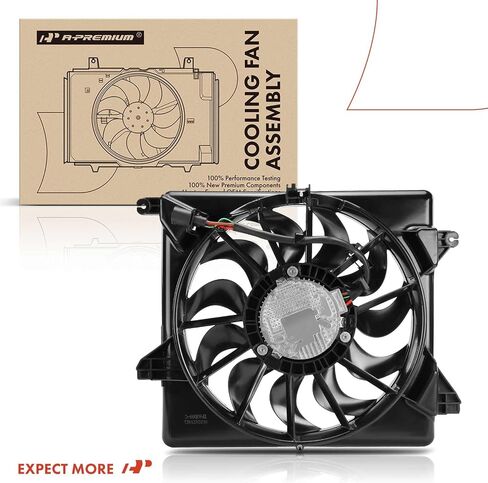 A-Premium Engine Radiator Cooling Fan Assembly with Brushless Motor Compatible with Select Kia Models - Sportage 2017-2022 2.0L, AWD - Replace# 25380D9800 in Saudi Arabia