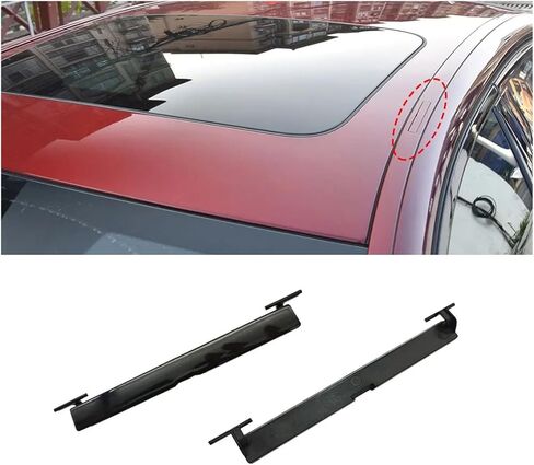 Car Left Side Roof Rail Molding Trim Roof Luggage Rack Cover Plate ，Compatible for BMW G30 F90 5 Series 520 528 530 535i M5 2017-2023(Black) in Kuwait