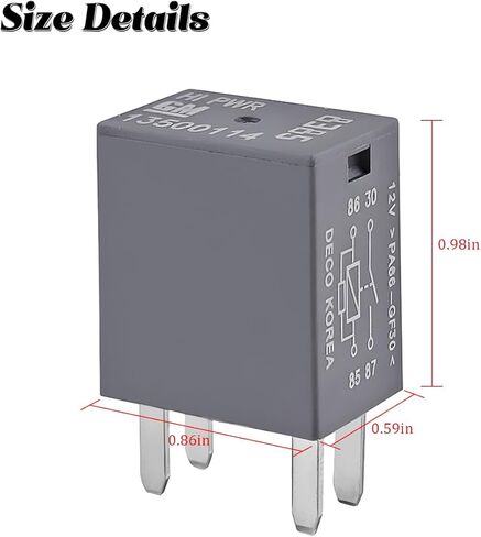 4 قطع مرحل تكييف هواء السيارة، OEM #13500114 12VDC 20A مرحلات بدء تشغيل التيار المتردد للمركبة، 4 دبابيس توصيل سريع لتكييف هواء السيارات صندوق صمامات مرحلات المروحة، ملاءمة عالمية in Kuwait