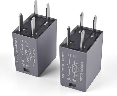4 قطع مرحل تكييف هواء السيارة، OEM #13500114 12VDC 20A مرحلات بدء تشغيل التيار المتردد للمركبة، 4 دبابيس توصيل سريع لتكييف هواء السيارات صندوق صمامات مرحلات المروحة، ملاءمة عالمية in Kuwait