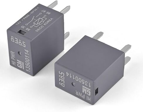 4 قطع مرحل تكييف هواء السيارة، OEM #13500114 12VDC 20A مرحلات بدء تشغيل التيار المتردد للمركبة، 4 دبابيس توصيل سريع لتكييف هواء السيارات صندوق صمامات مرحلات المروحة، ملاءمة عالمية in Kuwait