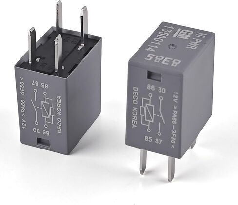 4 قطع مرحل تكييف هواء السيارة، OEM #13500114 12VDC 20A مرحلات بدء تشغيل التيار المتردد للمركبة، 4 دبابيس توصيل سريع لتكييف هواء السيارات صندوق صمامات مرحلات المروحة، ملاءمة عالمية in Kuwait