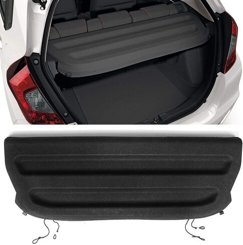 غطاء شحن IKON MOTORSPORTS متوافق مع 2015-2020 Honda Fit، غطاء أمان خلفي من البولي يوريثان غير مطلي باللون الأسود غير قابل للسحب، 2015 2016 2017 2018 2019 in Saudi Arabia