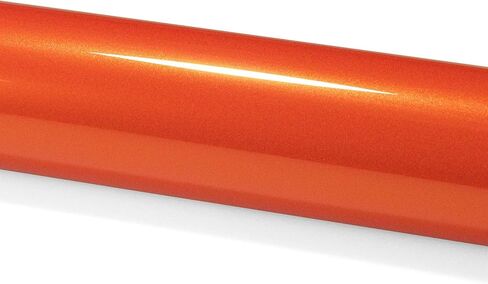 PET Super Gloss Metallic Molten Orange High Glossy Vinyl Wrap Auto Car Sticker Decal Film Sheet Bubble Free Air Release Technology with Tool Set 1FTx5FT in Saudi Arabia