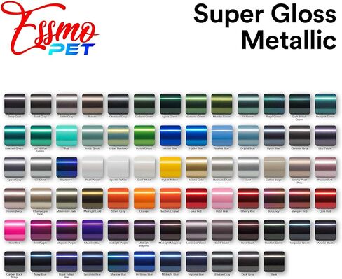 PET Super Gloss Metallic Molten Orange High Glossy Vinyl Wrap Auto Car Sticker Decal Film Sheet Bubble Free Air Release Technology with Tool Set 1FTx5FT in Saudi Arabia