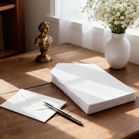 30 Pcs White Deckle Edge All in One Card Envelopes 4 x 6 Handmade White Deckle Edge Envelope for Announcements Wedding Invitations Save the Dates Engagement Announcement Greeting Card in Saudi Arabia