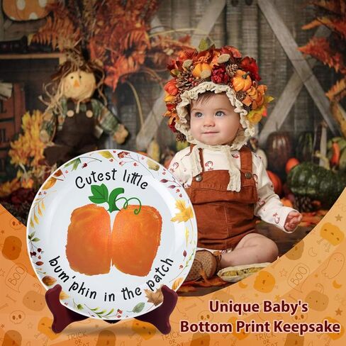 Cute Bat Trick or Treat, Smell My Feet Baby's First Halloween Footprint Sign, Gifts, Fall Halloween Decor, Wooden Toddler Kids, DIY Craft Preschool Class Project Memory Keepsake 8x10'' in Kuwait