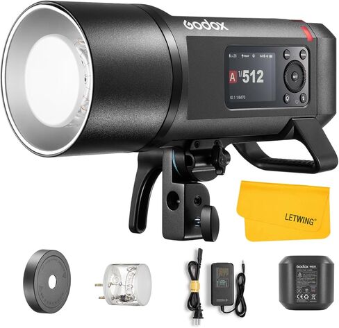 GODOX AD600 Pro II AD600ProII ضوء فلاش خارجي، 2.4G TTL Studio Flash Monolight، 1/8000s HSS Speedlite، ضوء نمذجة ثنائي اللون 40 وات، بطارية ليثيوم، فلاش طاقة كامل 360 درجة، شاشة ملونة in Kuwait