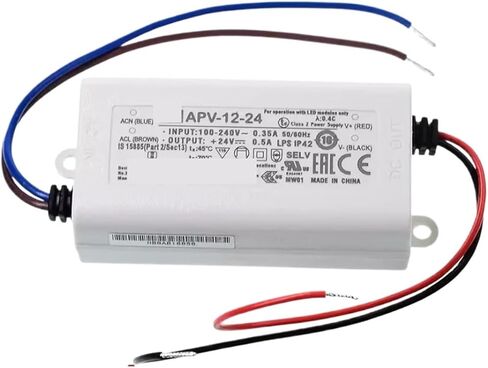 1 قطعة LED مصدر الطاقة APV-12-12 | 12 فولت APV-12-15 | 15 فولت APV-12-5 | 5 فولت APV-12-24 | تحويل إخراج فردي 24 فولت 12 وات (APV-12-48) in Saudi Arabia