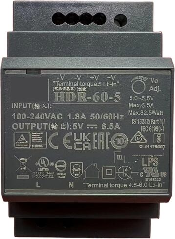 1pcs Power Supply HDR-60 HDR-60-5 | 5V HDR-60-12 | 12V HDR-60-15 | 15V HDR-60-24 | 24V HDR-60-48 | 48V 60W DC Power Supply(HDR-60-5) in Saudi Arabia