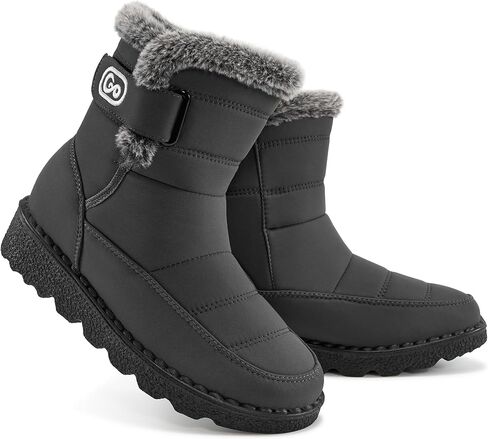 Womens Winter Snow Boots With Warm Fur Lining Comfortable Booties Non Slip Waterproof Outdoor Shoes in Saudi Arabia