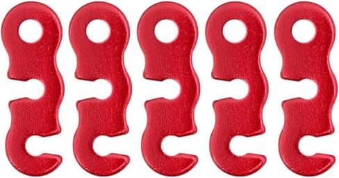 Guyline Tensioner 50 PCS Aluminum Alloy S-Type Camping Tent Cord Rope Buckle for Outdoor Tent Camping(Red) in Saudi Arabia