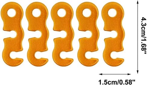 Guyline Tensioner 50 PCS Aluminum Alloy S-Type Camping Tent Cord Rope Buckle for Outdoor Tent Camping(Red) in Saudi Arabia