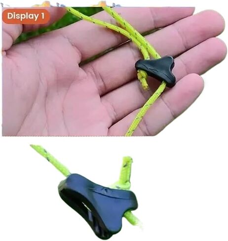 Guyline Tensioner Camping Tent Awning Rope Fastener Adjuster Non-Slip Wind Buckles Triple-Cornered Cord Tightener Stopper Adj for Camping(100pcs) in Saudi Arabia